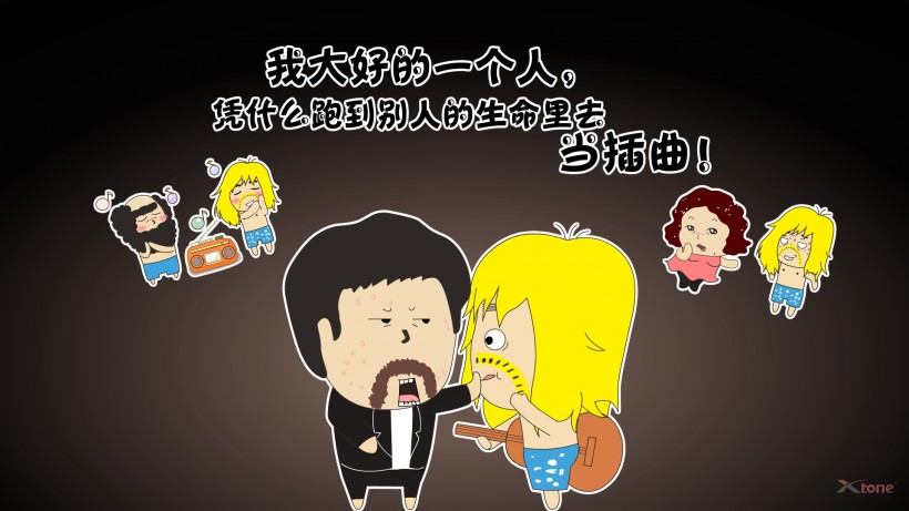 黑叫兽卡通桌面壁纸