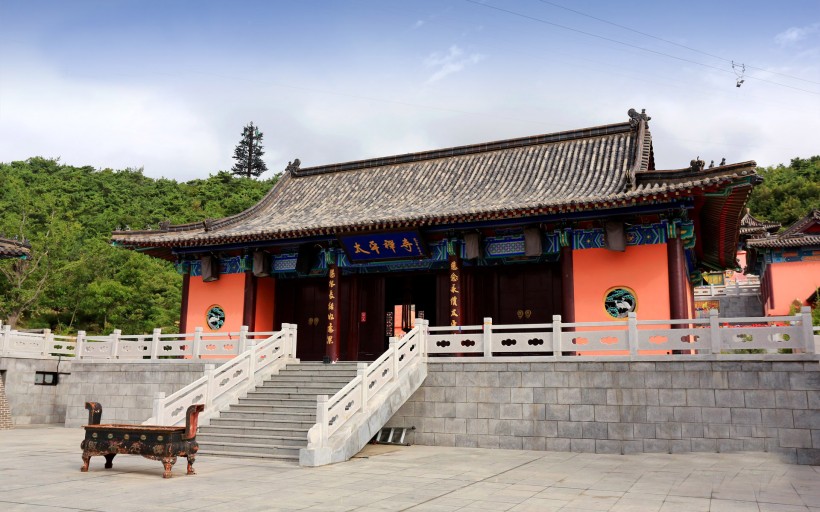 山东威海华夏城风景桌面壁纸