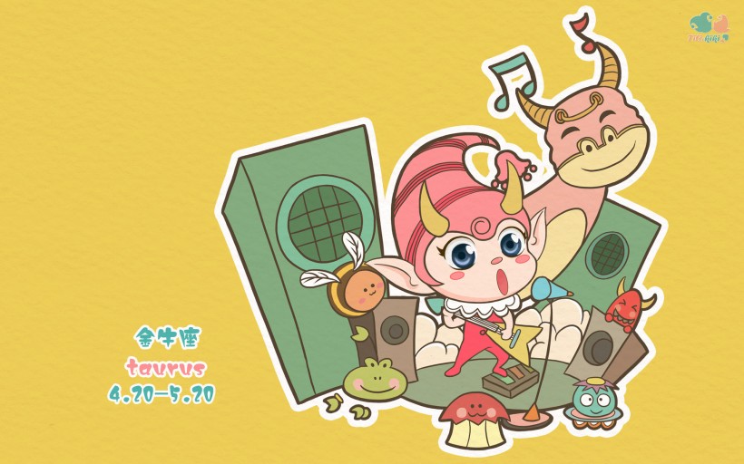 卡通Titi ＆ Kiki十二星座桌面壁纸