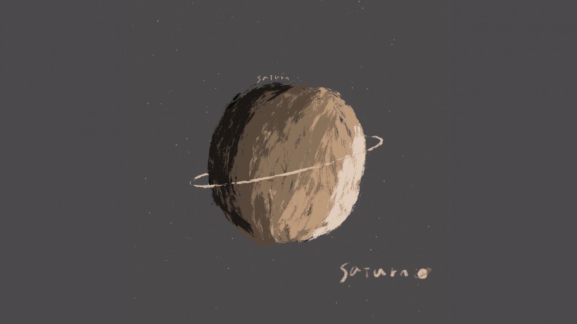 九大行星极简手绘桌面壁纸